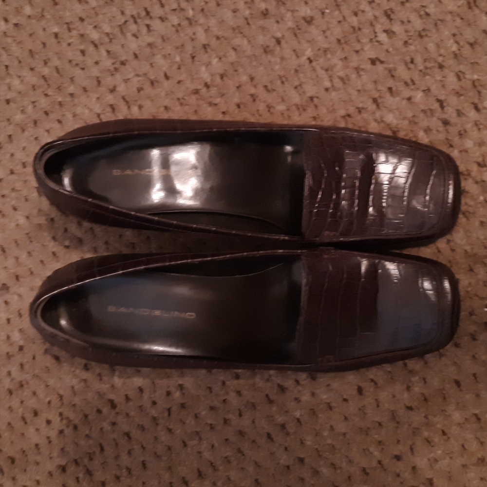 Vintage Bandolino Croc Leather Loafers